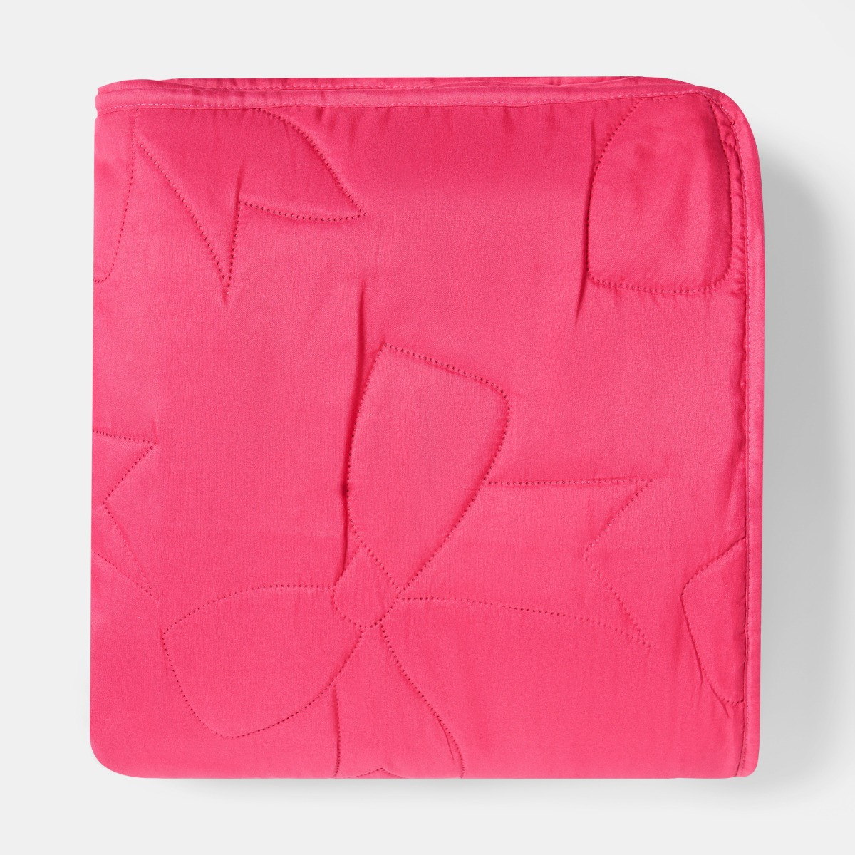 OHS Bow Print Quilted Throw - Hot Pink>
