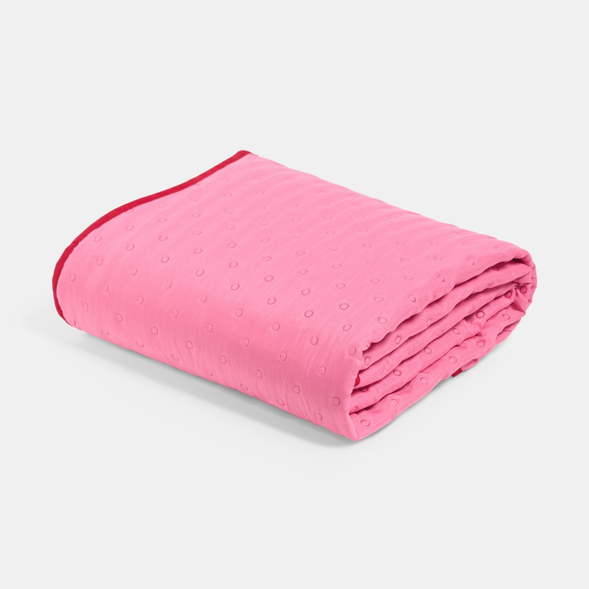 OHS Scallop Edge Quilted Throw - Pink/Red>