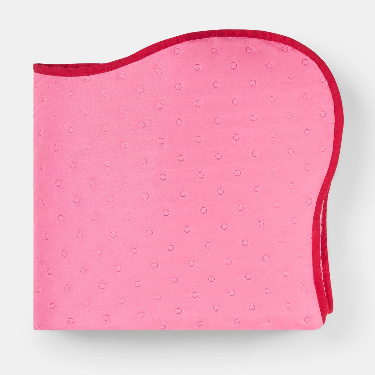 OHS Scallop Edge Quilted Throw - Pink/Red>