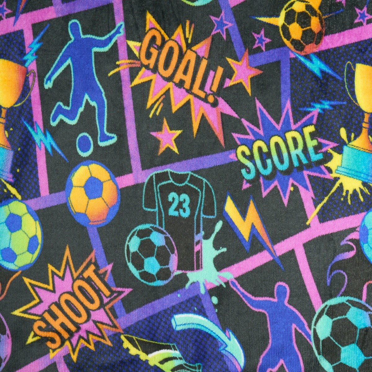 OHS Football Comic Print Fleece Throw - Multi>