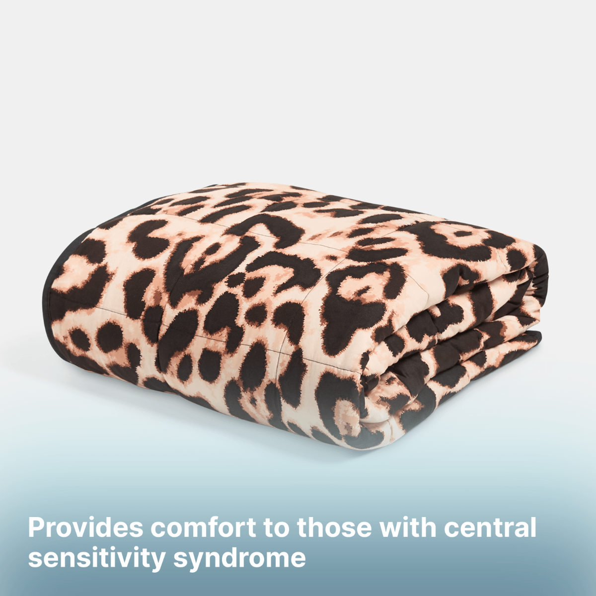 OHS Leopard Print Supersoft Weighted Blanket, Natural - 8kg>