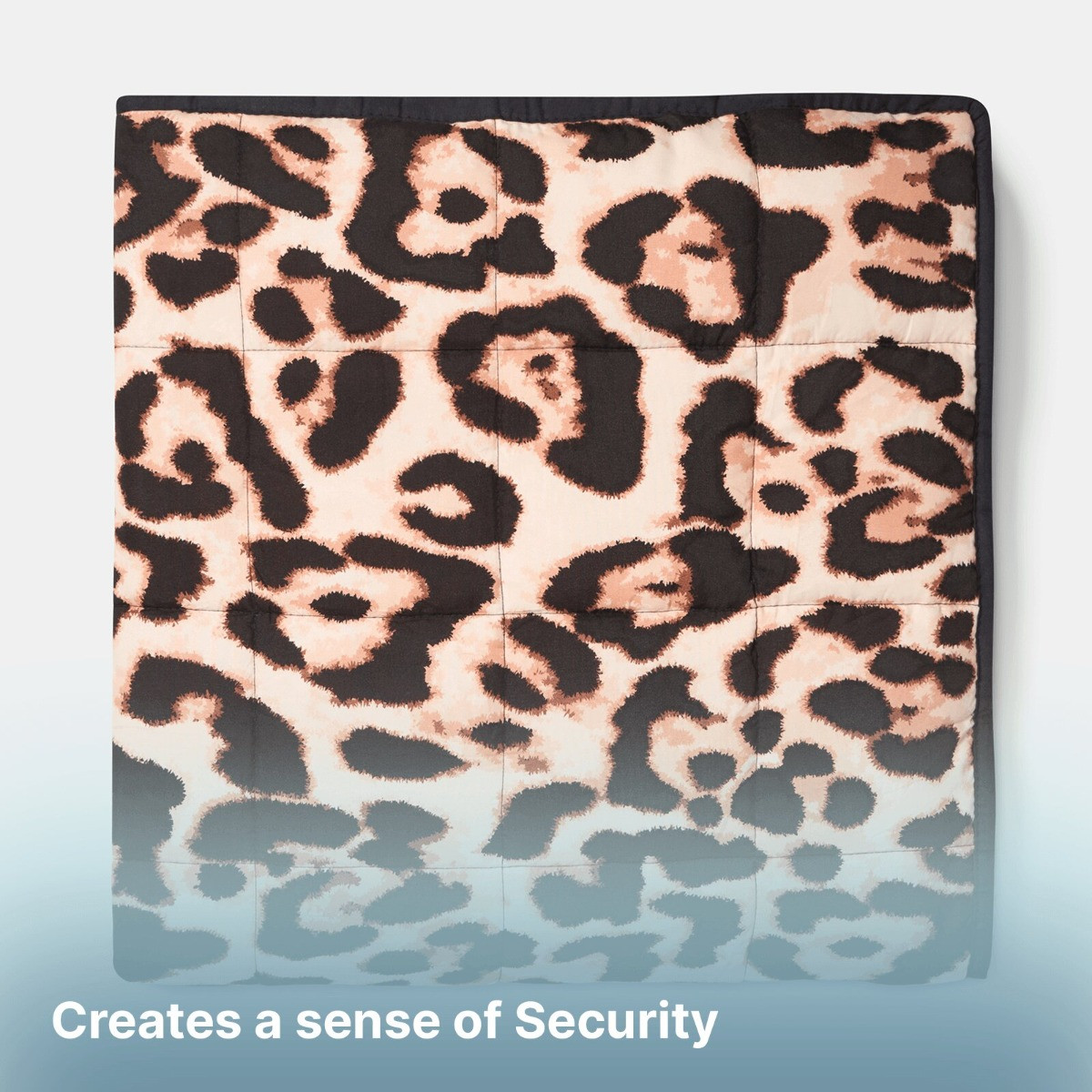 OHS Leopard Print Supersoft Weighted Blanket, Natural - 8kg>