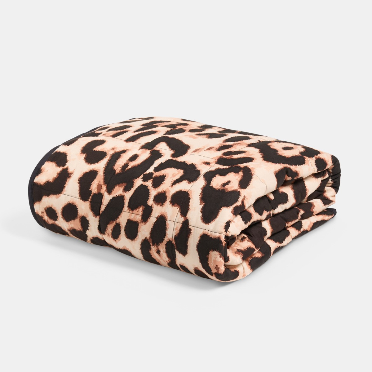OHS Leopard Print Supersoft Weighted Blanket, Natural - 8kg>
