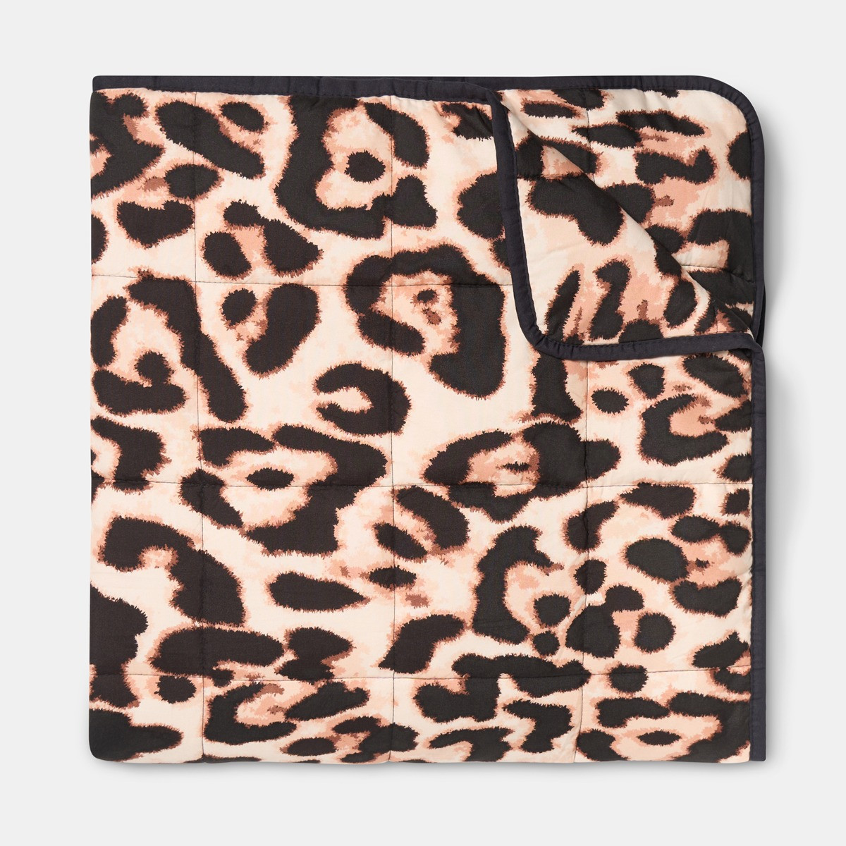 OHS Leopard Print Supersoft Weighted Blanket, Natural - 8kg>