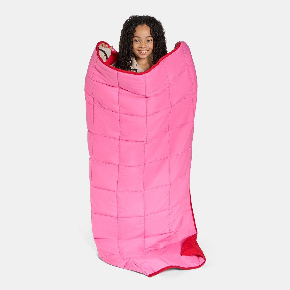 OHS Kids Supersoft Weighted Blanket, Pink/Red - 3kg>