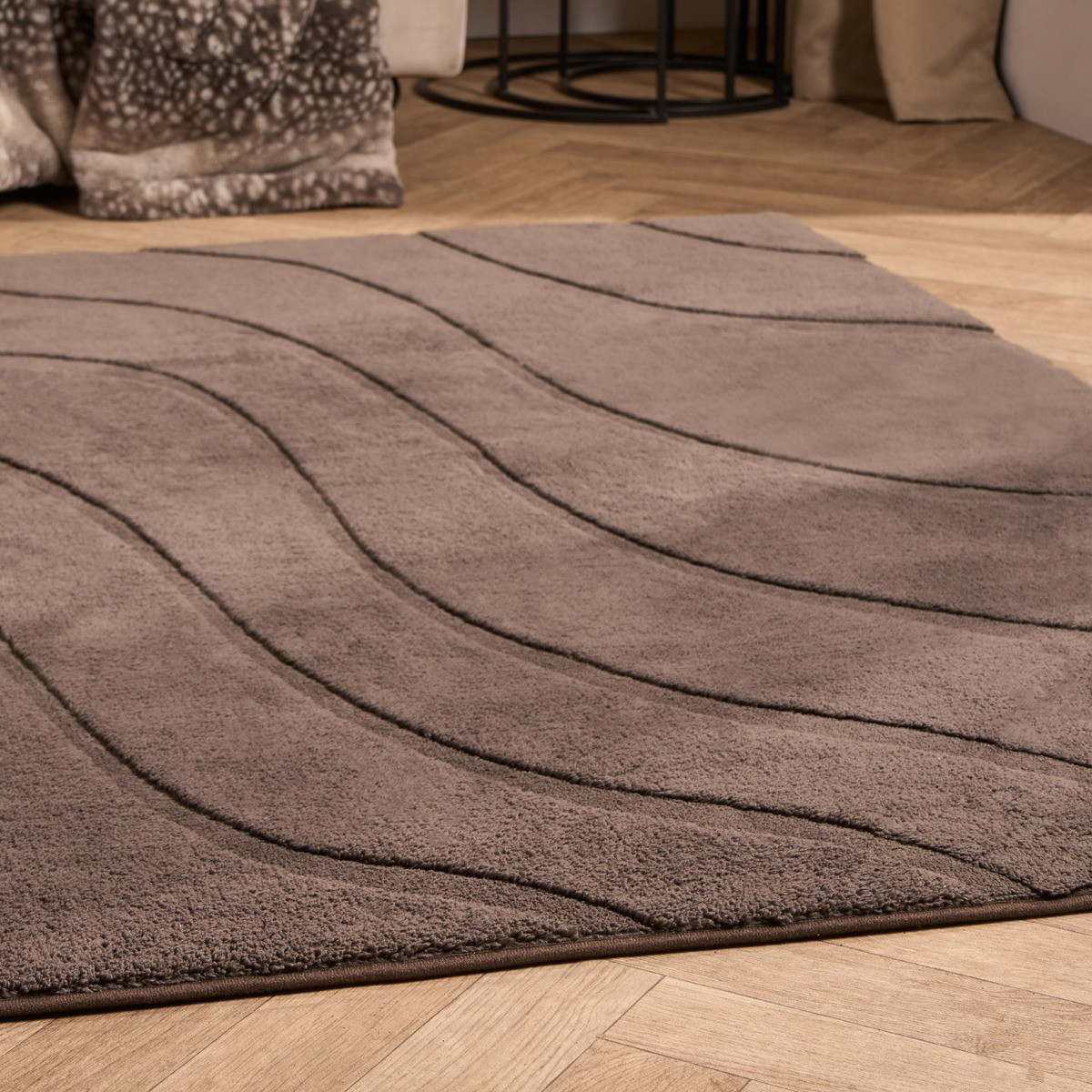 OHS Tufted Contour Rug - Coffee>