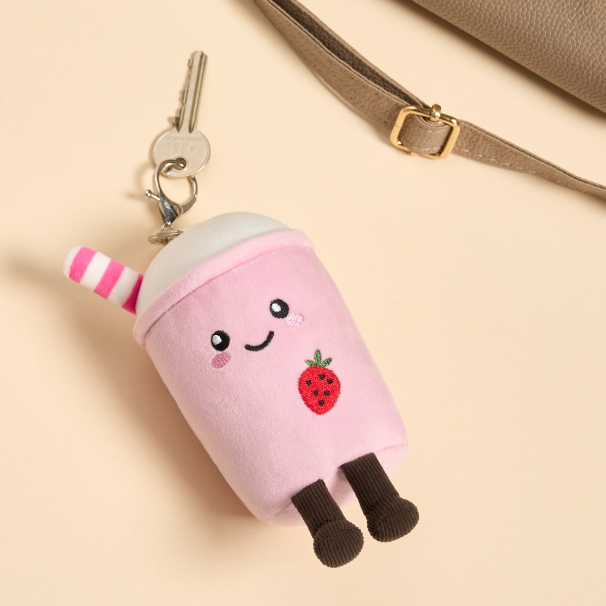 OHS Molly The Milkshake Keyring - Pink>