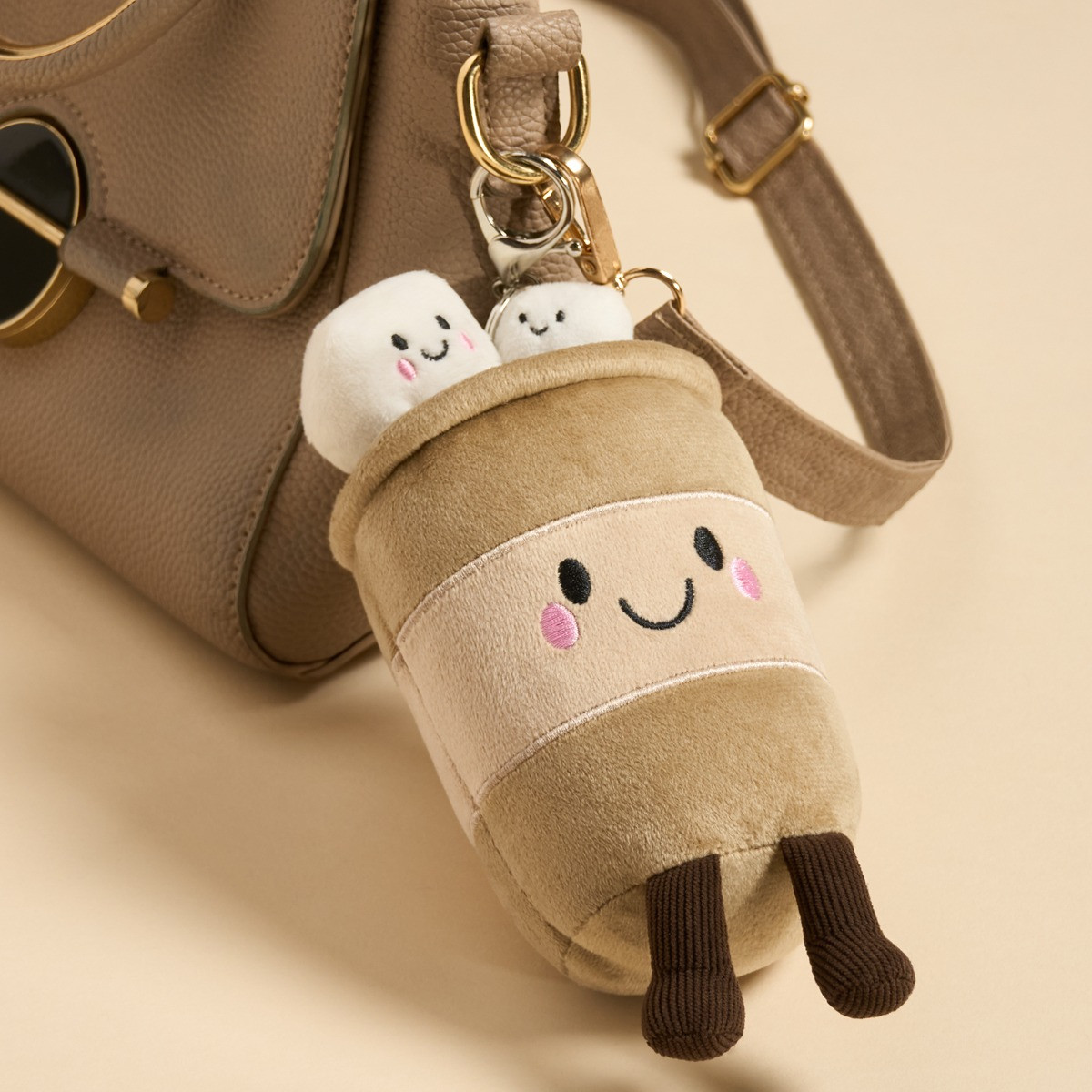 OHS Hugo The Hot Chocolate Keyring - Brown>
