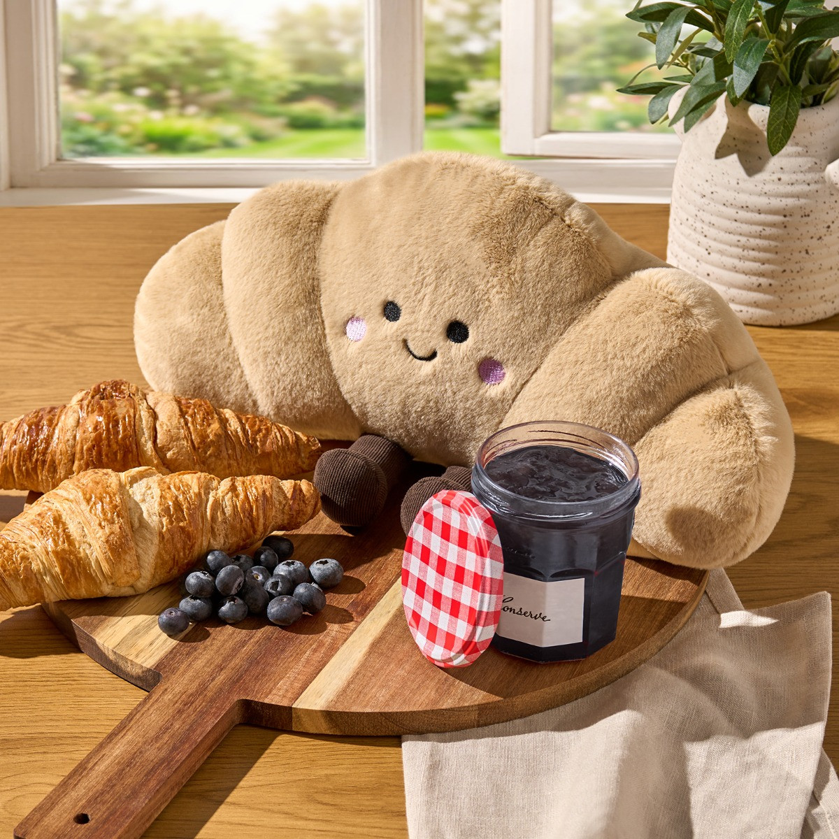 OHS Claude The Croissant Cushion - Brown>