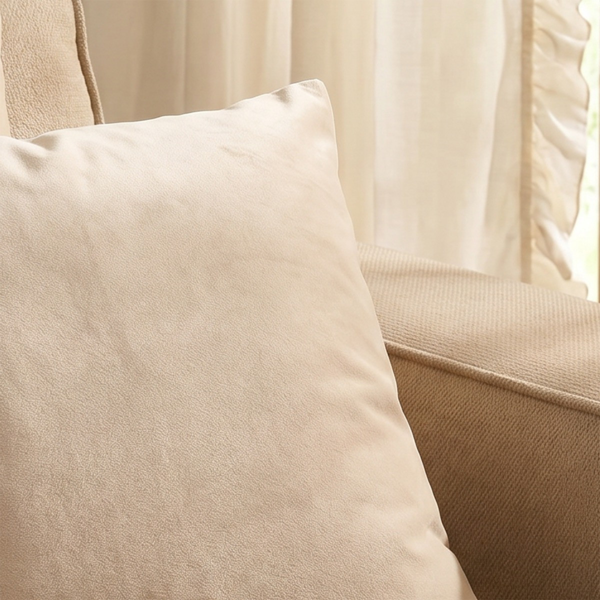 OHS Matte Velvet Cushion Covers - Natural>