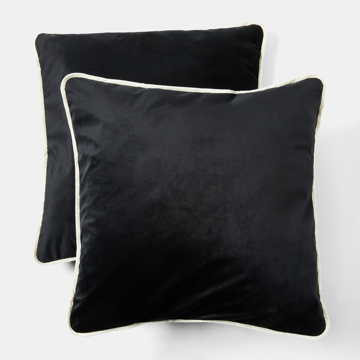 OHS Matte Velvet Piped Edge Cushion Covers - Monochrome>