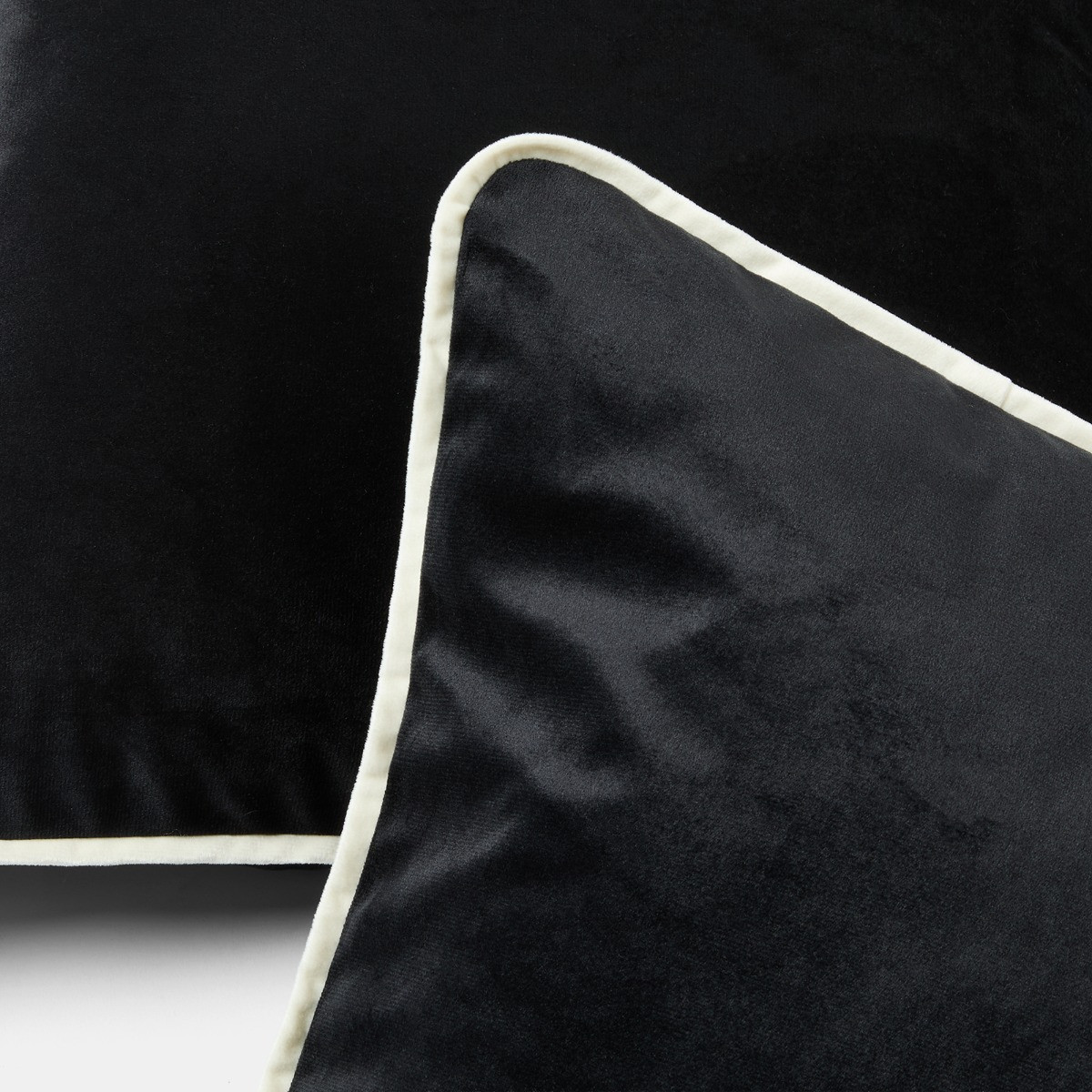 OHS Matte Velvet Piped Edge Cushion Covers - Monochrome>