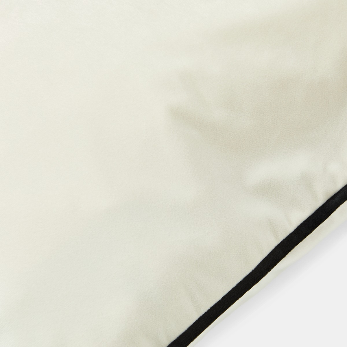 OHS Matte Velvet Piped Edge Cushion Covers - Cream>