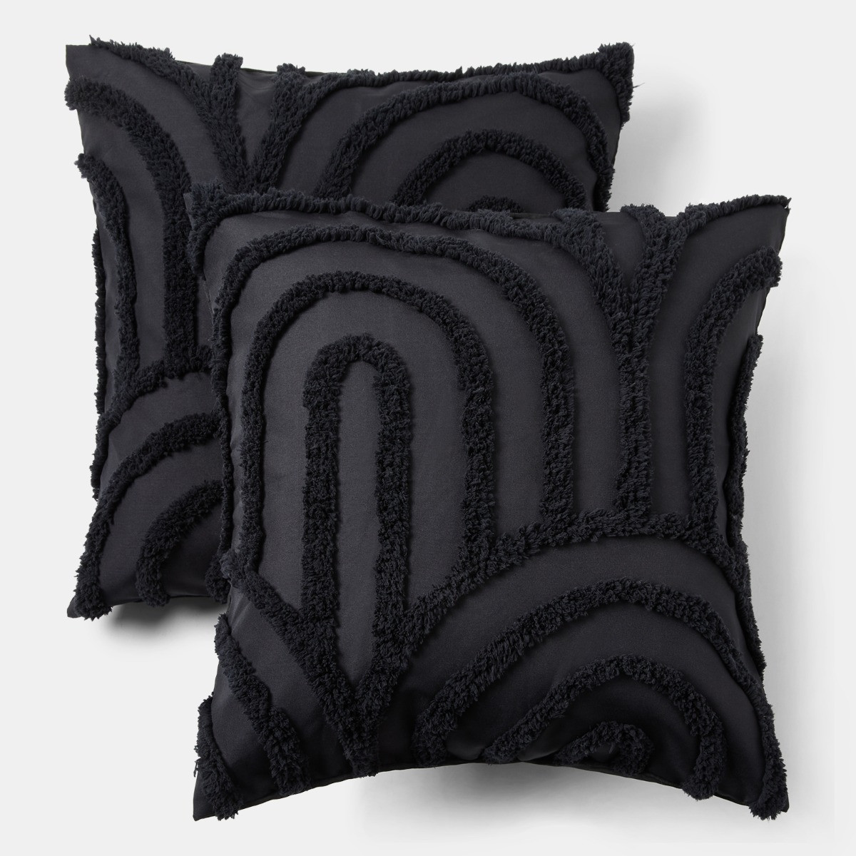OHS Tufted Arches Cushion Covers - Black>