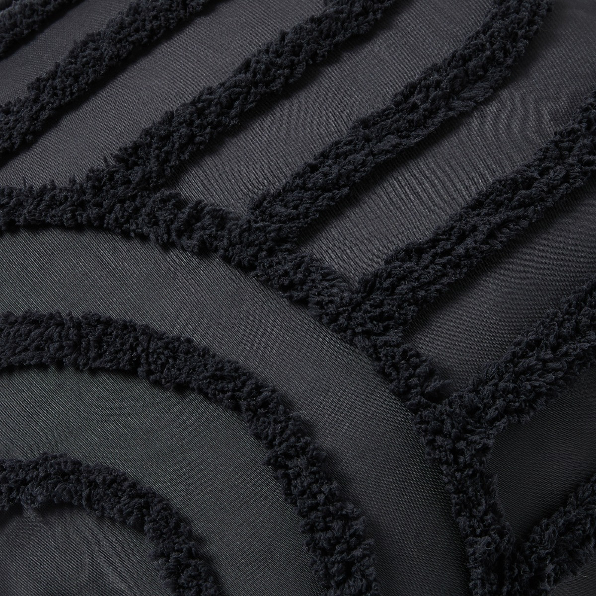 OHS Tufted Arches Cushion Covers - Black>