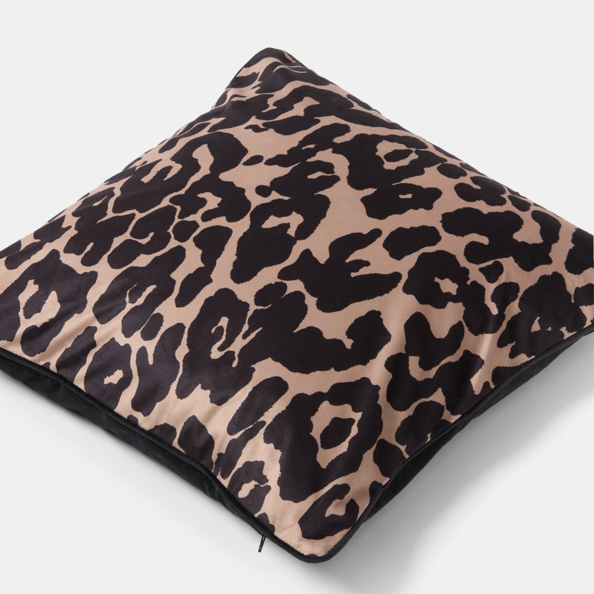 OHS Leopard Print Matte Velvet Cushion Covers - Monochrome>