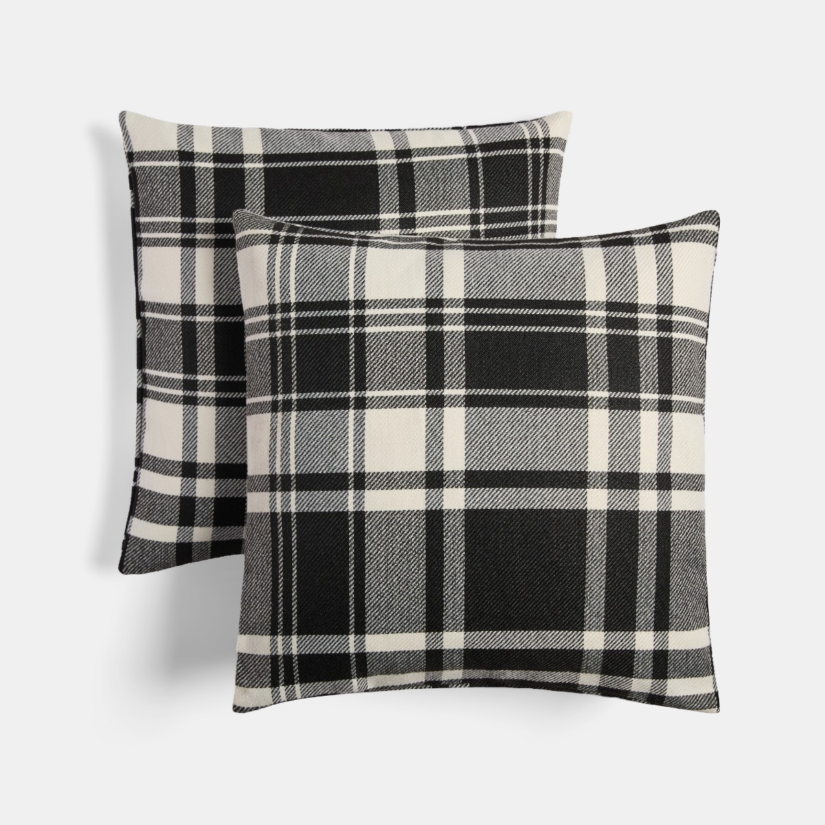 OHS Woven Check Cushion Covers - Monochrome>