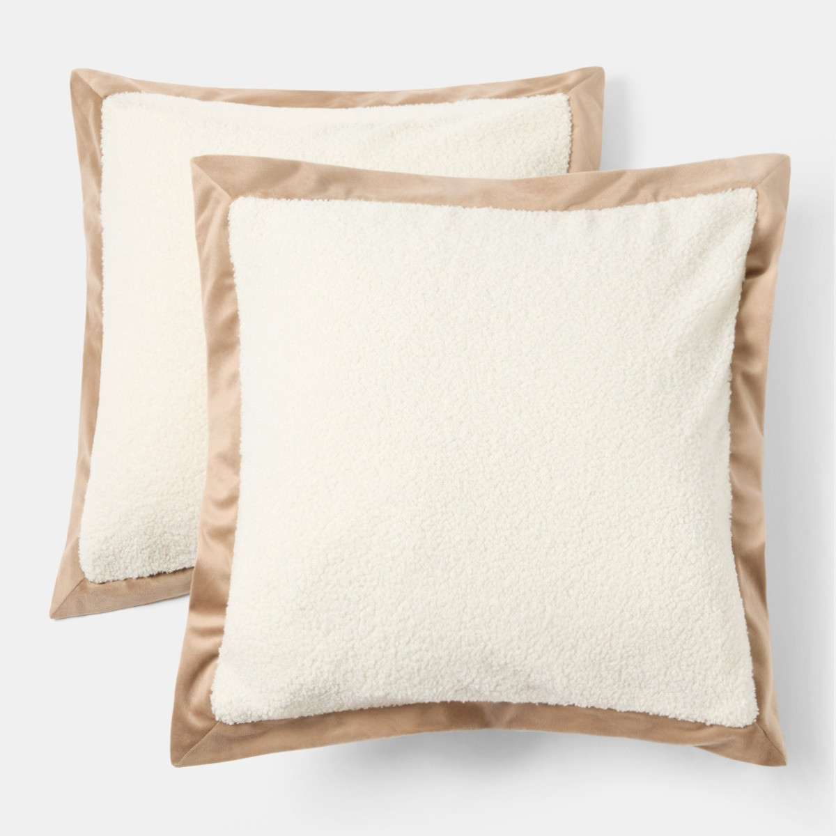 OHS Oxford Edge Boucle Cushion Covers - Natural/Cream>