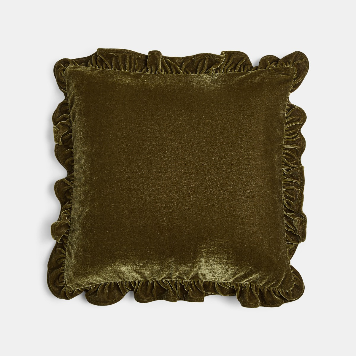 OHS Velvet Plush Cushion Cover - Green>