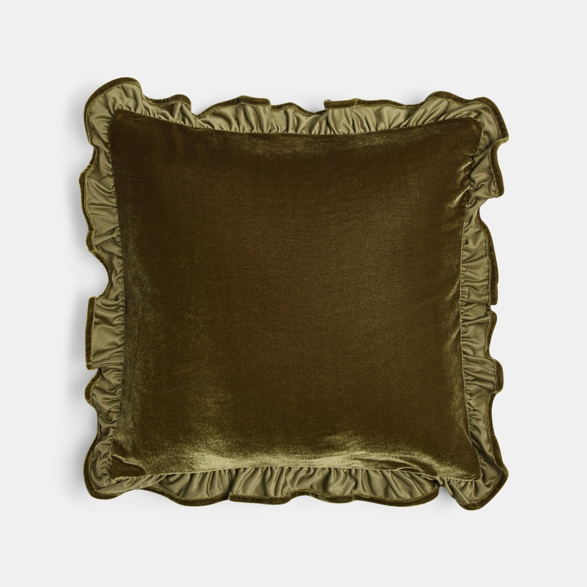 OHS Velvet Plush Cushion Cover - Green>