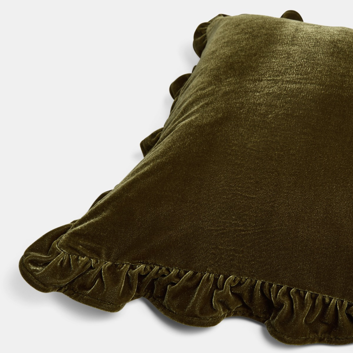 OHS Velvet Plush Cushion Cover - Green>