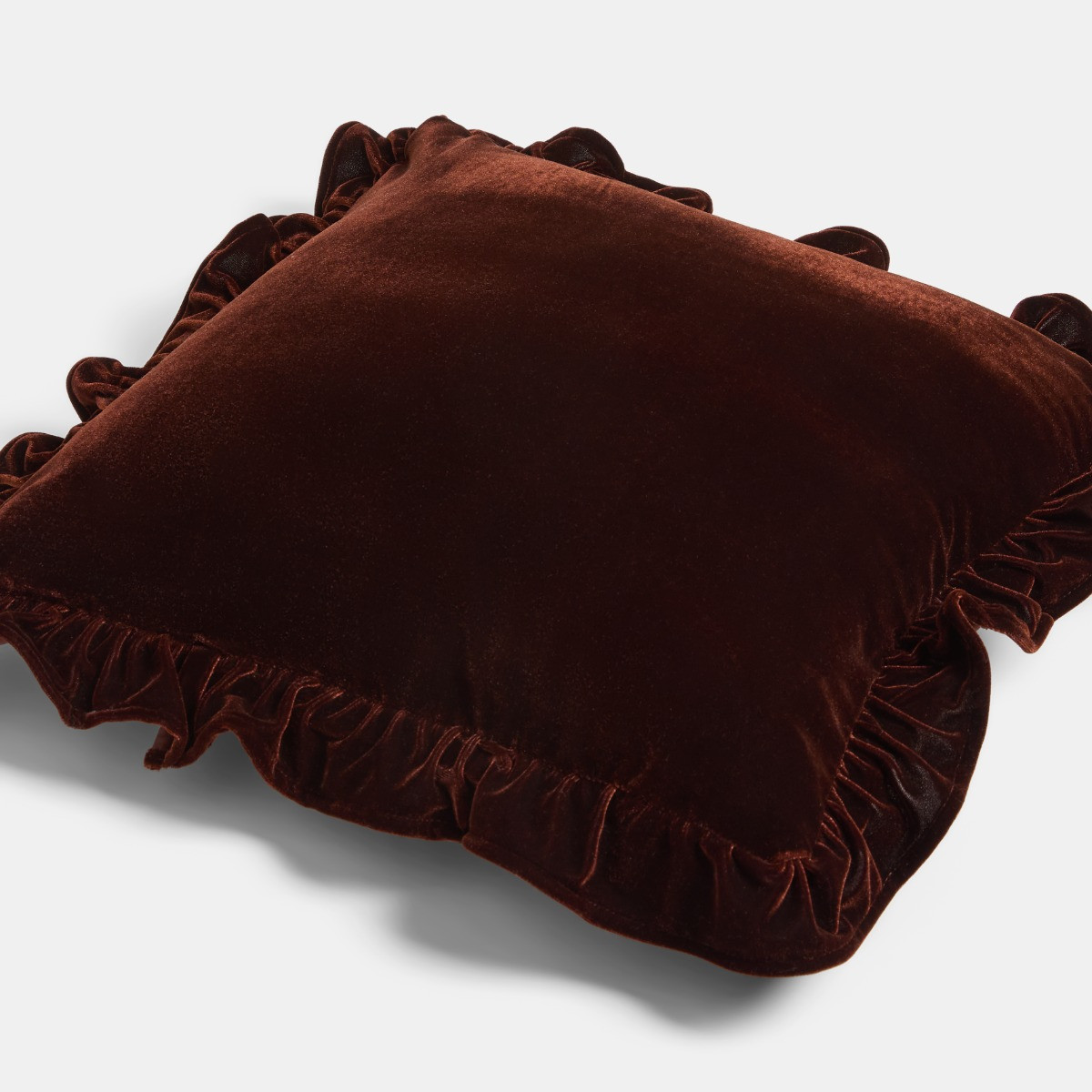 OHS Velvet Plush Cushion Covers - Brown>