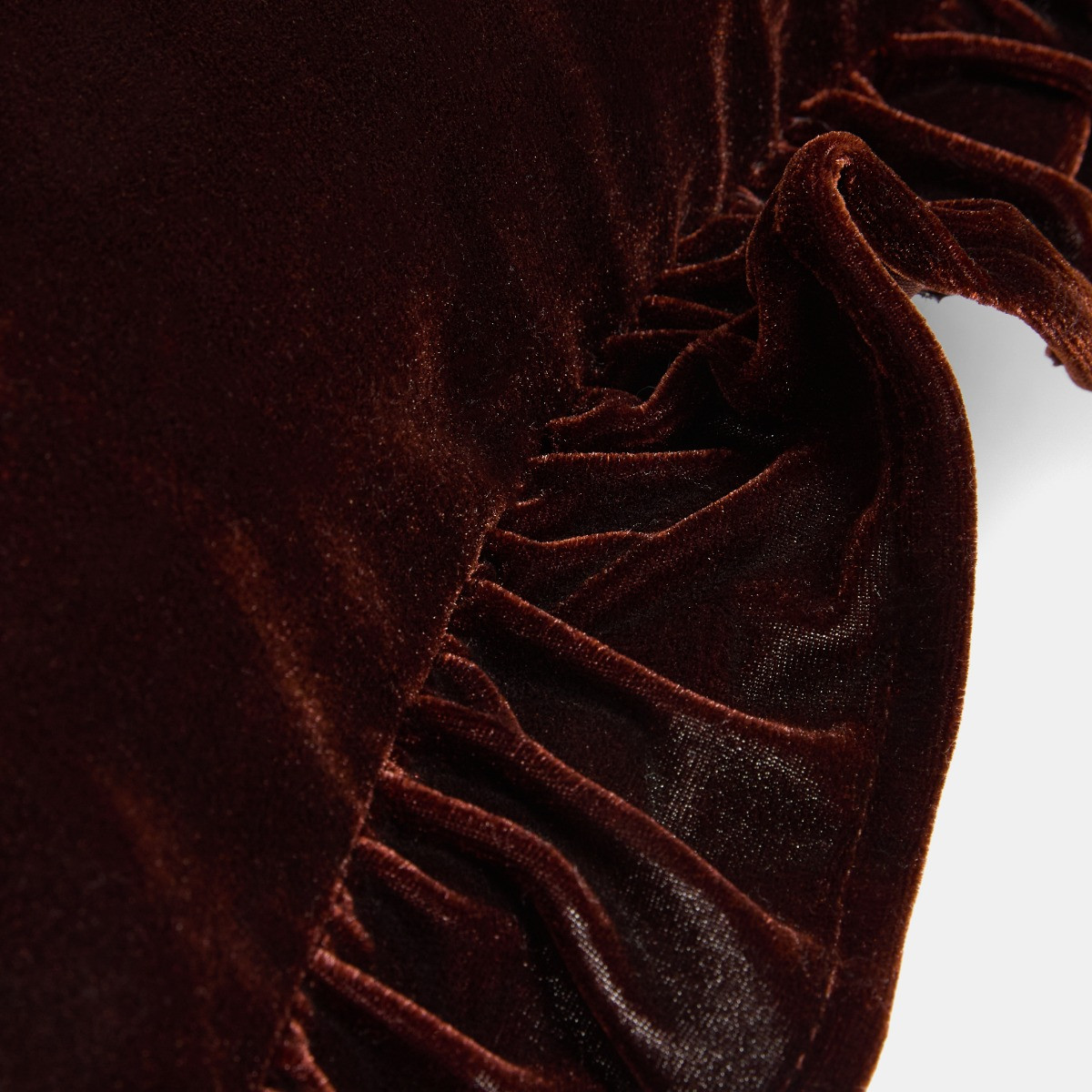 OHS Velvet Plush Cushion Covers - Brown>