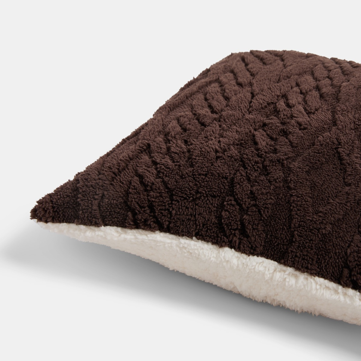 OHS Cable Knit Cushion Covers - Brown>