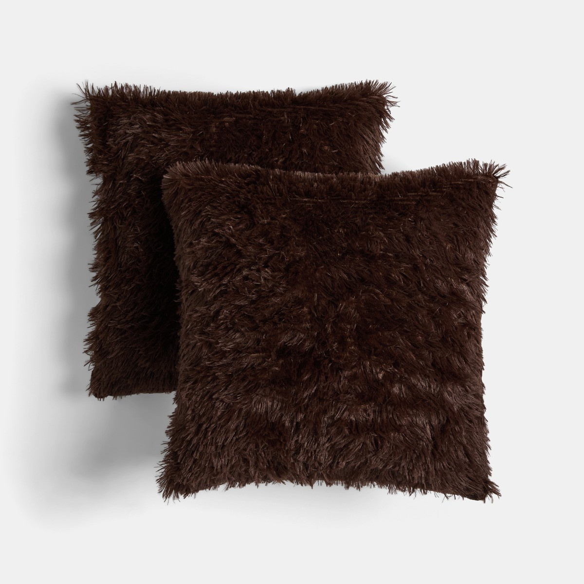 OHS Fluffy Cushion Covers - Chocolate>