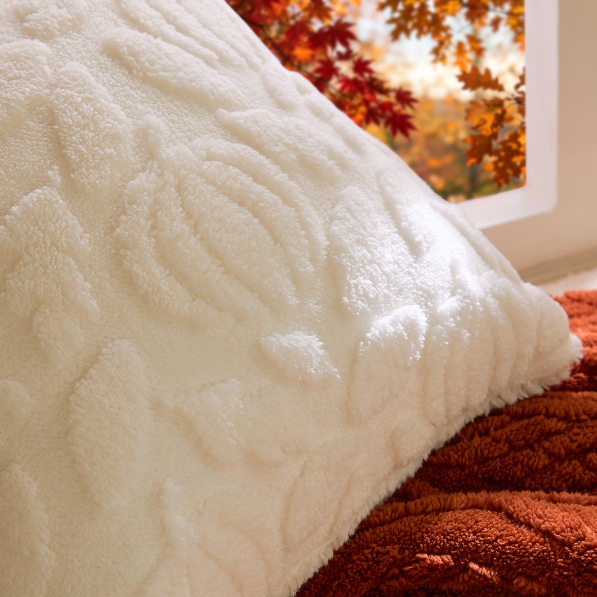 OHS Tufted Pumpkin Cushion Covers - Cream>
