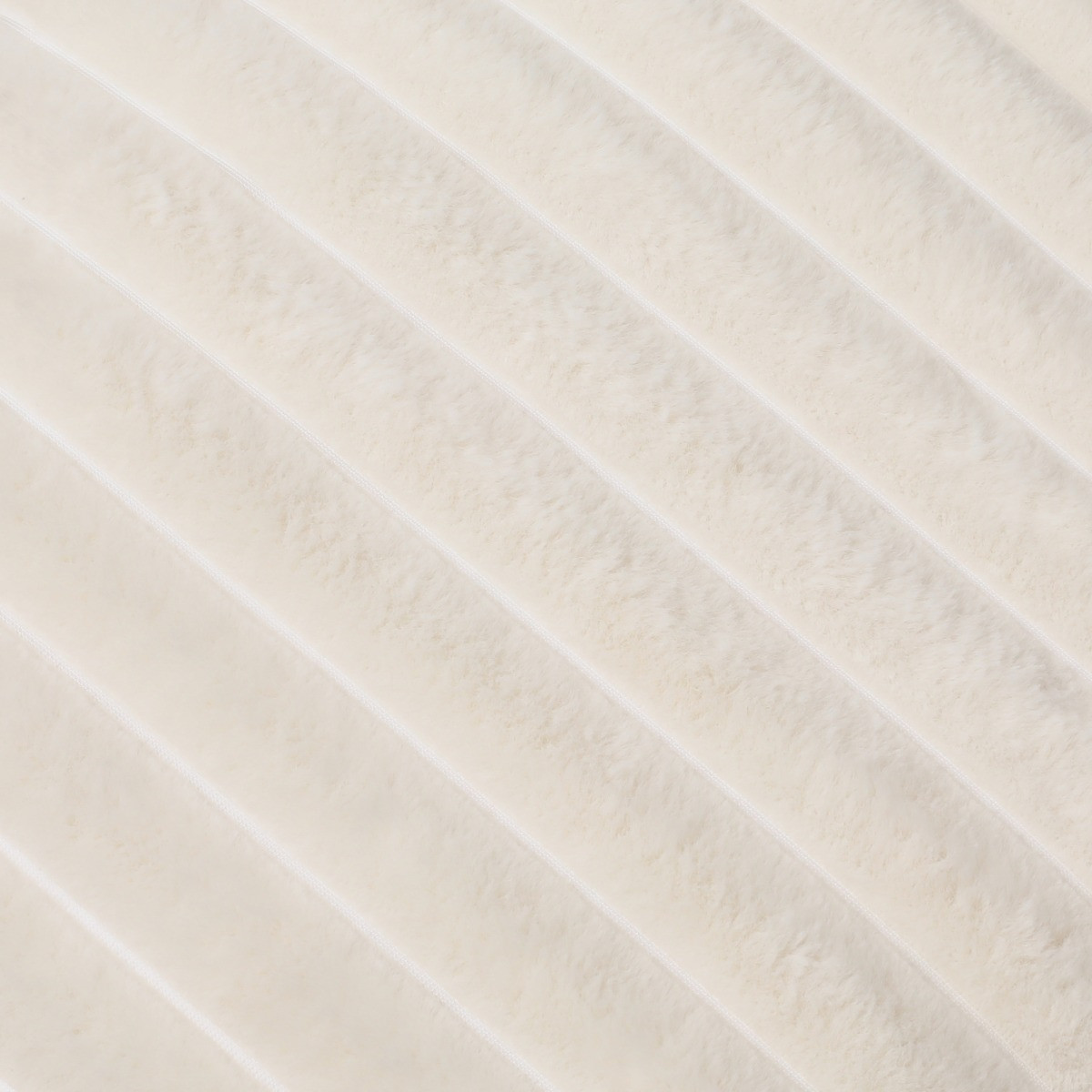 OHS Faux Fur Thick Ribbed Cushion Covers - Natural>