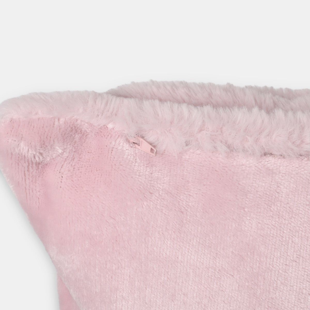 OHS Faux Fur Thick Ribbed Cushion Covers - Blush>