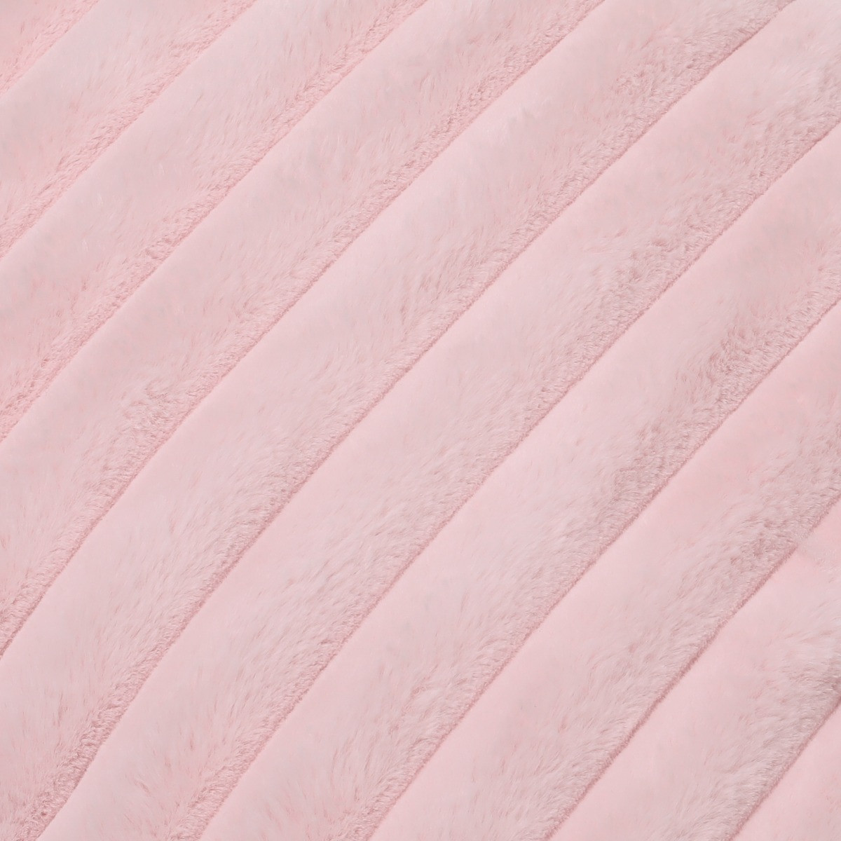 OHS Faux Fur Thick Ribbed Cushion Covers - Blush>