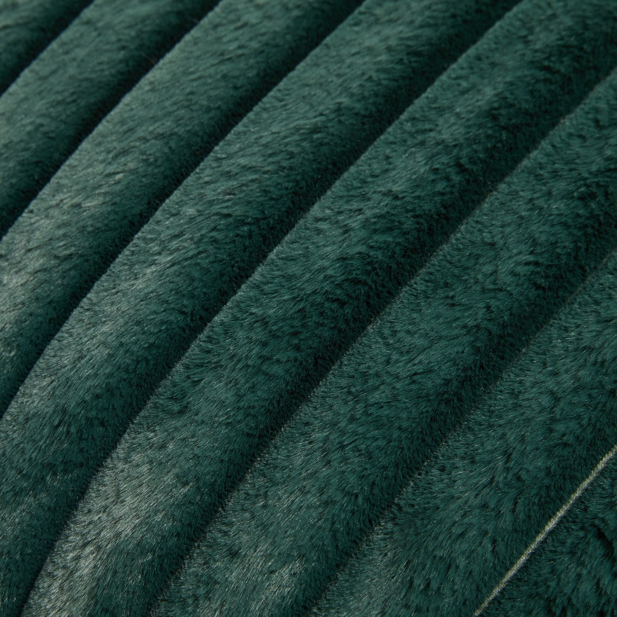 OHS Faux Fur Thick Ribbed Cushion Covers - Green>
