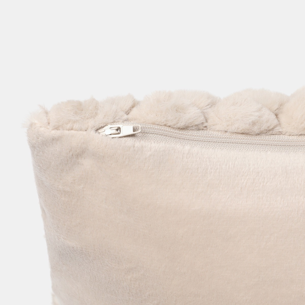 OHS Thick Faux Fur Waffle Cushion Covers - Natural>