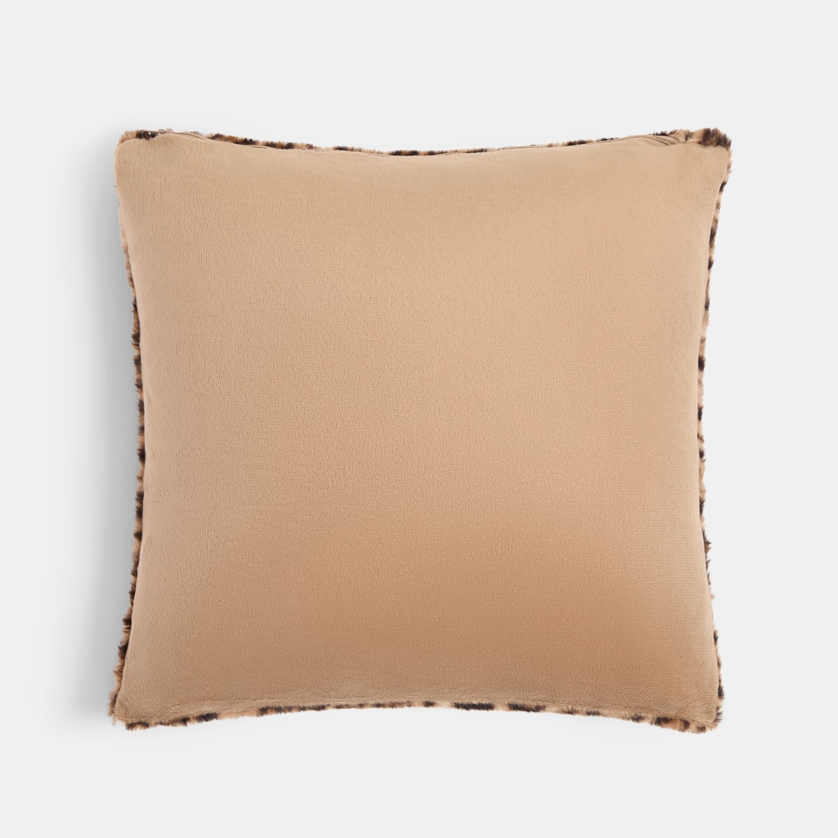 OHS Leopard Faux Fur Cushion Covers - Brown>