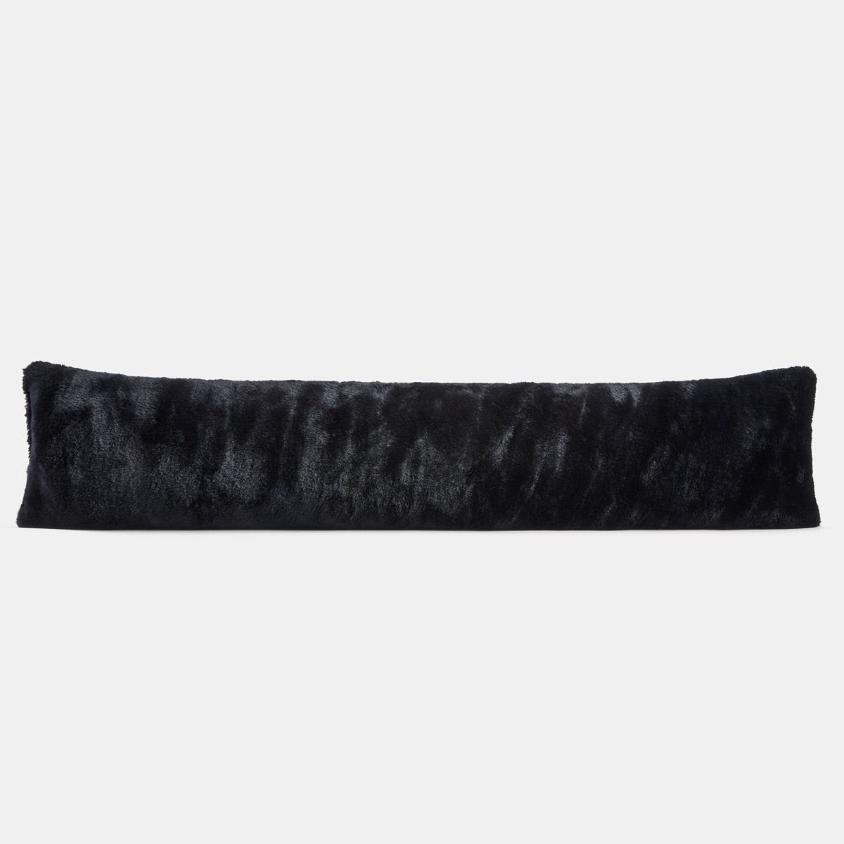 OHS Faux Fur Draught Excluder - Black>