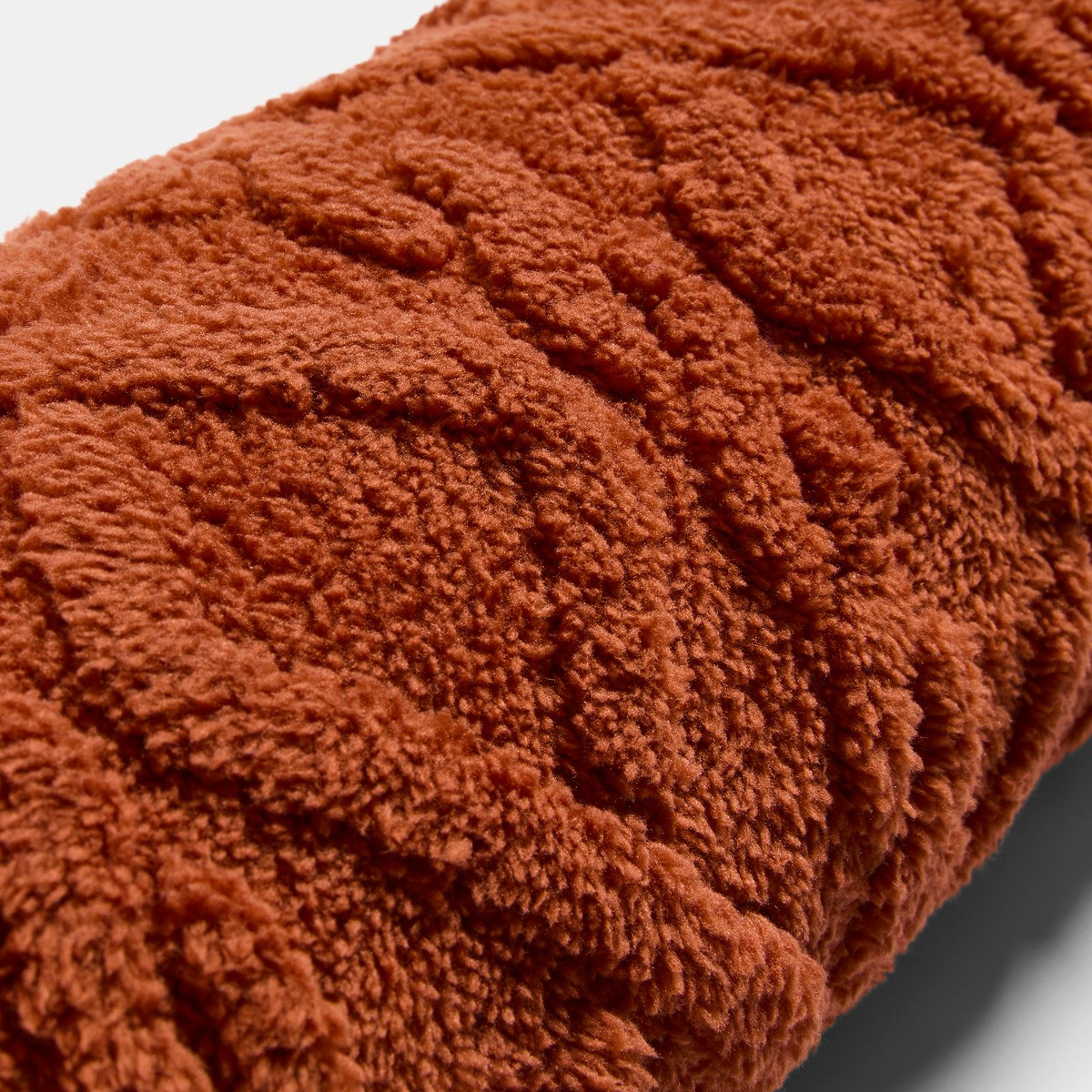 OHS Cable Knit Draught Excluder - Rust>