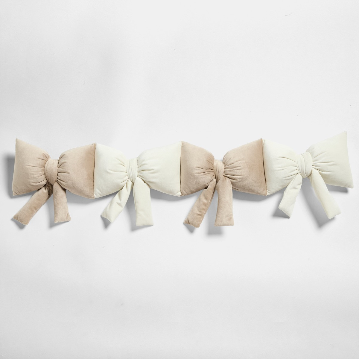OHS Bow Shaped Draught Excluder - Natural/White>