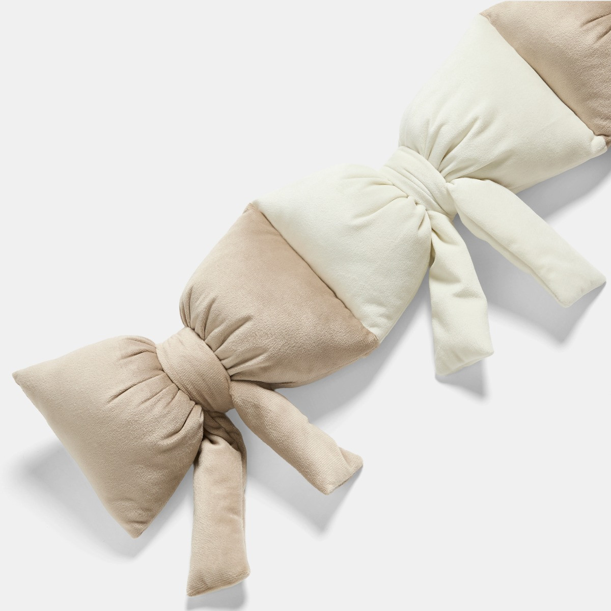 OHS Bow Shaped Draught Excluder - Natural/White>