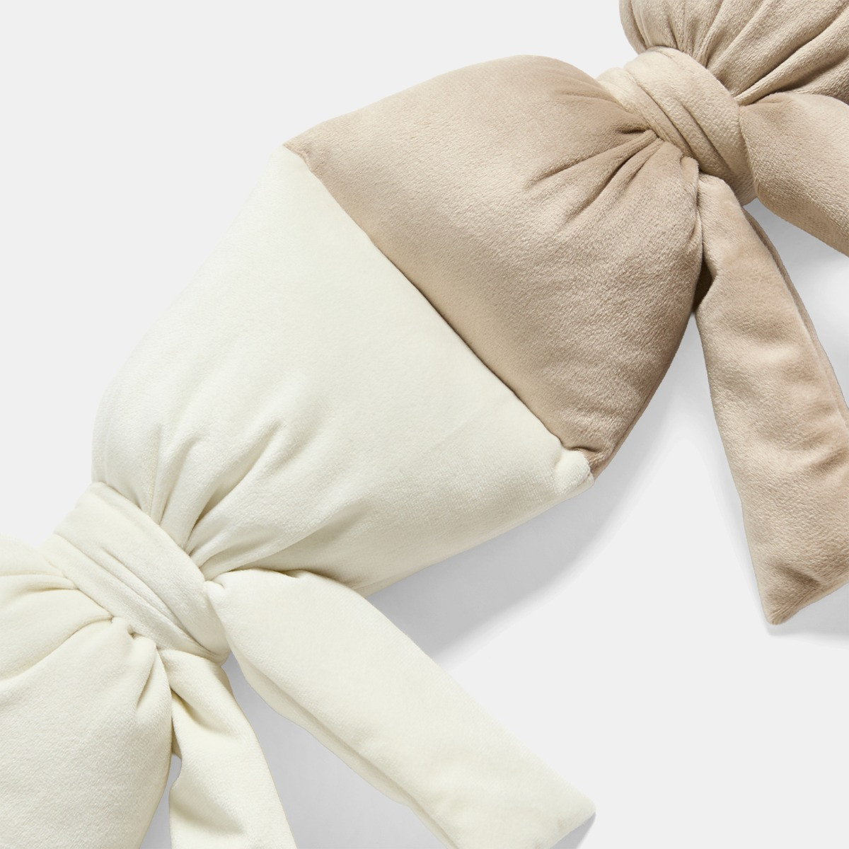 OHS Bow Shaped Draught Excluder - Natural/White>