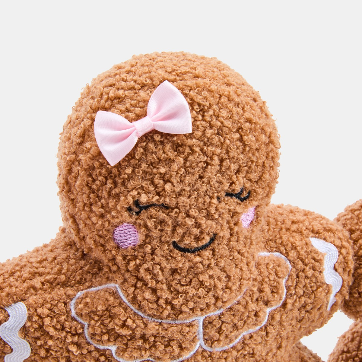 OHS Gingerbread Man Shaped Draught Excluder - Brown>