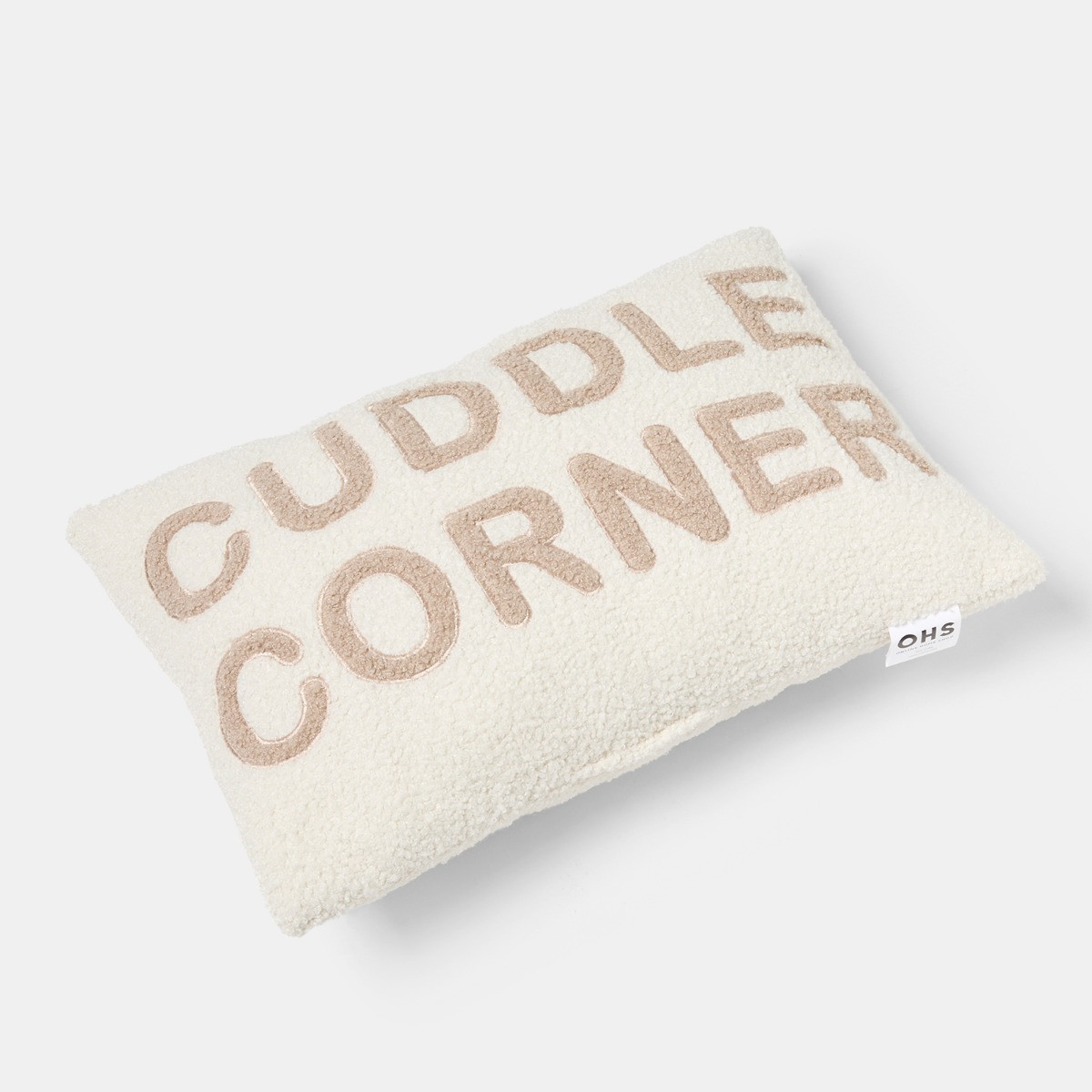 OHS Cuddle Corner Slogan Cushion - Natural>