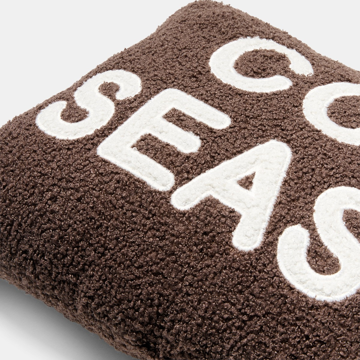 OHS Cosy Season Slogan Cushion - Chocolate>
