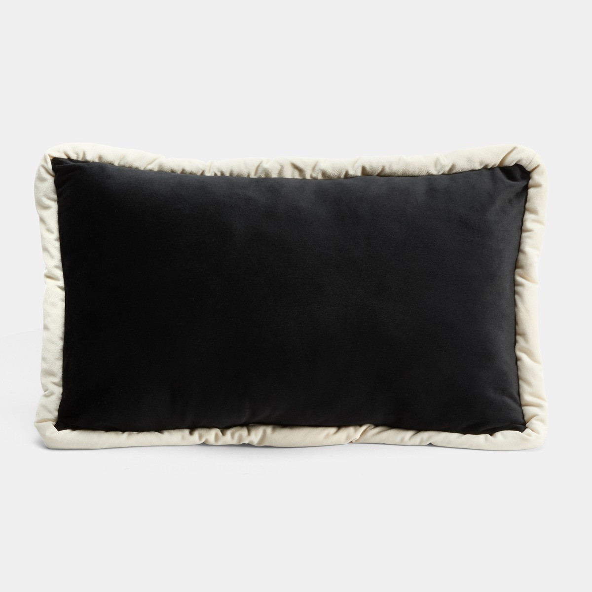 OHS Matte Velvet Jumbo Piped Edge Filled Cushion - Monochrome>