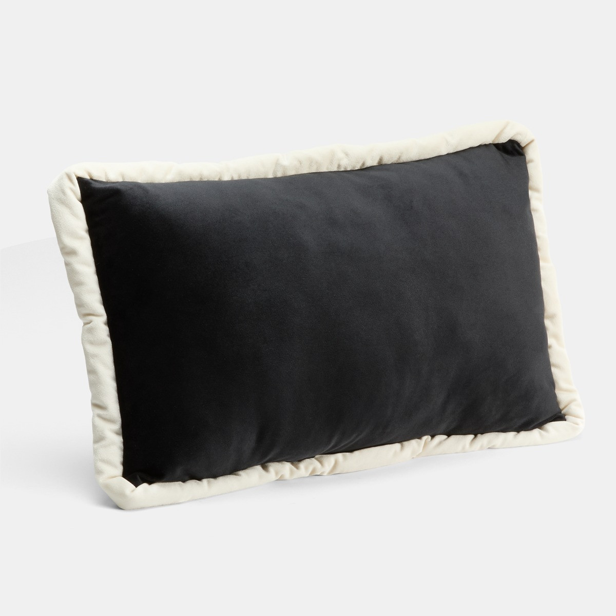 OHS Matte Velvet Jumbo Piped Edge Filled Cushion - Monochrome>