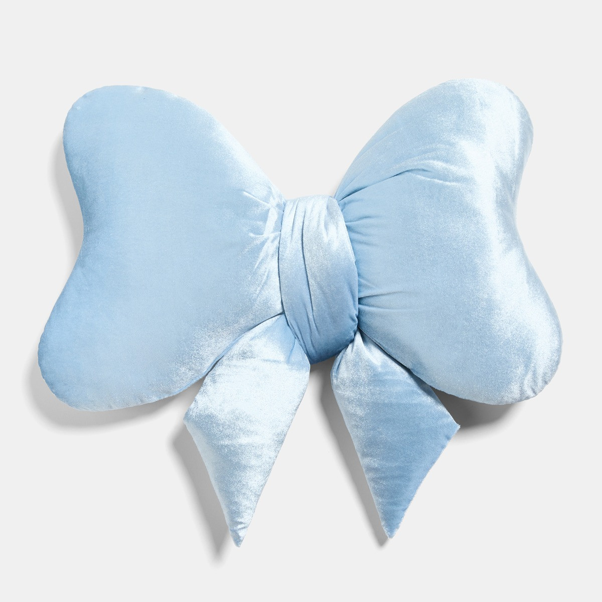 OHS Velvet Bow Shaped Cushion - Blue>
