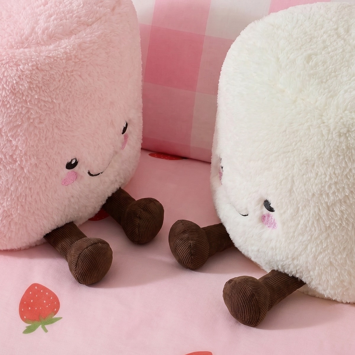 OHS Cotton & Candy Marshmallow Cushion - Pink/White>