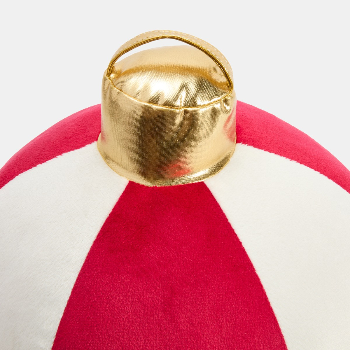 OHS Bauble Shaped Cushion - Red/White>