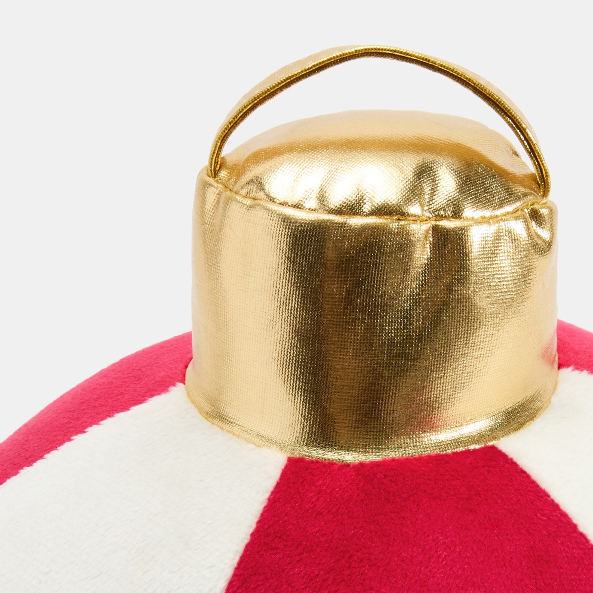 OHS Bauble Shaped Cushion - Red/White>